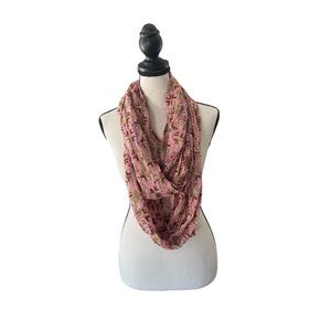 Anthropologie Raj Infinity Silk Scarf In Rose